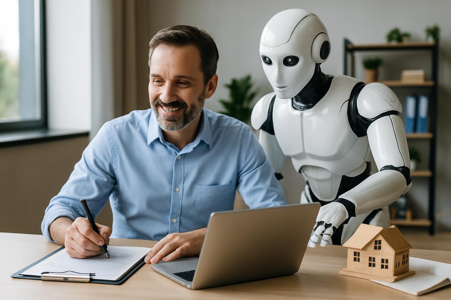 Illustration des outils dintelligence artificielle révolutionnant les pratiques des professionnels de limmobilier